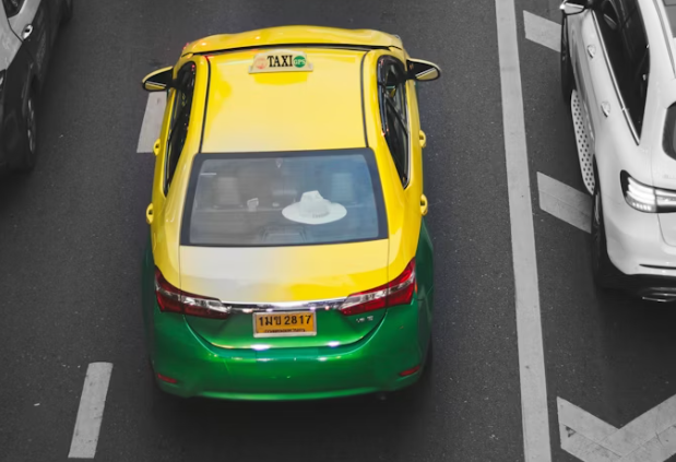 上から見たタクシーの車体